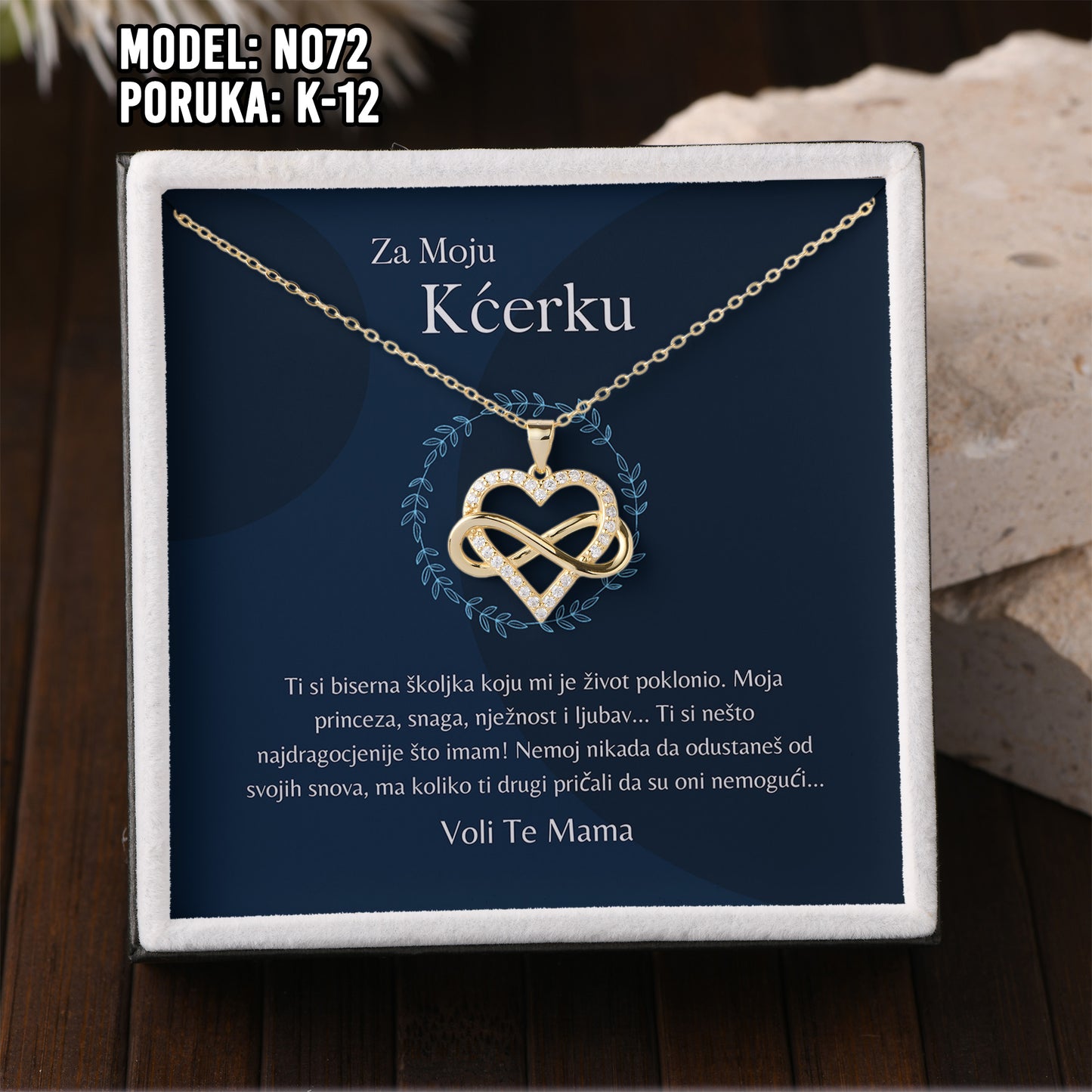 925 Srebreni Lančić - 14k Pozlata - Poklon za Kćer sa Posvetom ✨💖
