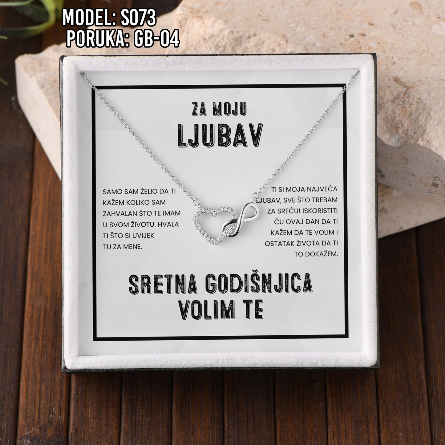 925 Srebrni Lančić - Poklon za Godišnjicu Braka za Suprugu