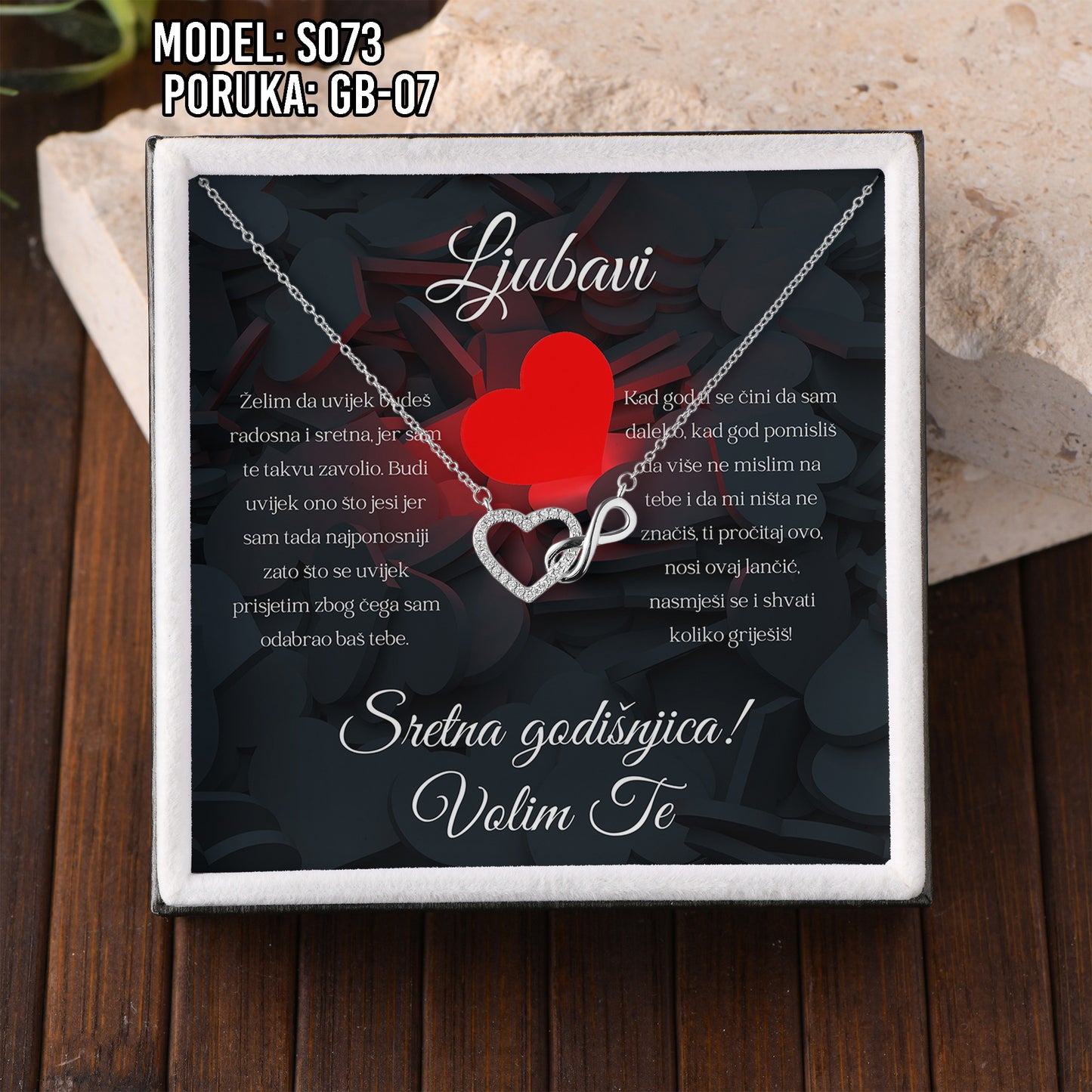 925 Srebrni Lančić - Poklon za Godišnjicu Braka za Suprugu