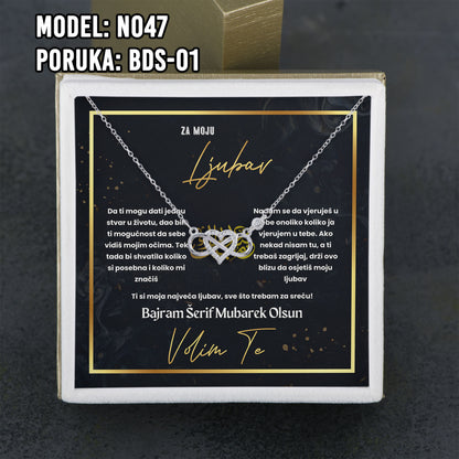 Ogrlica od 925 srebra i porukom – idealan bajramski poklon za nju