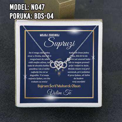 Ogrlica od 925 srebra i porukom – idealan bajramski poklon za nju