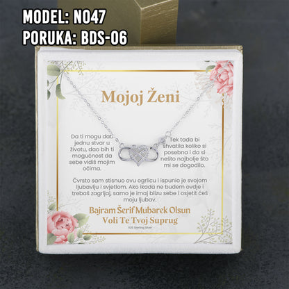 Ogrlica od 925 srebra i porukom – idealan bajramski poklon za nju