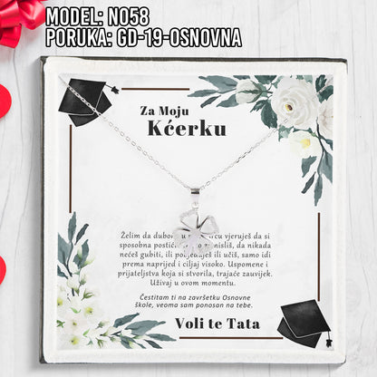 Maturski Poklon Za Kćer - 925 Srebreni Lančić sa Posvetom