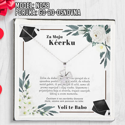 Maturski Poklon Za Kćer - 925 Srebreni Lančić sa Posvetom