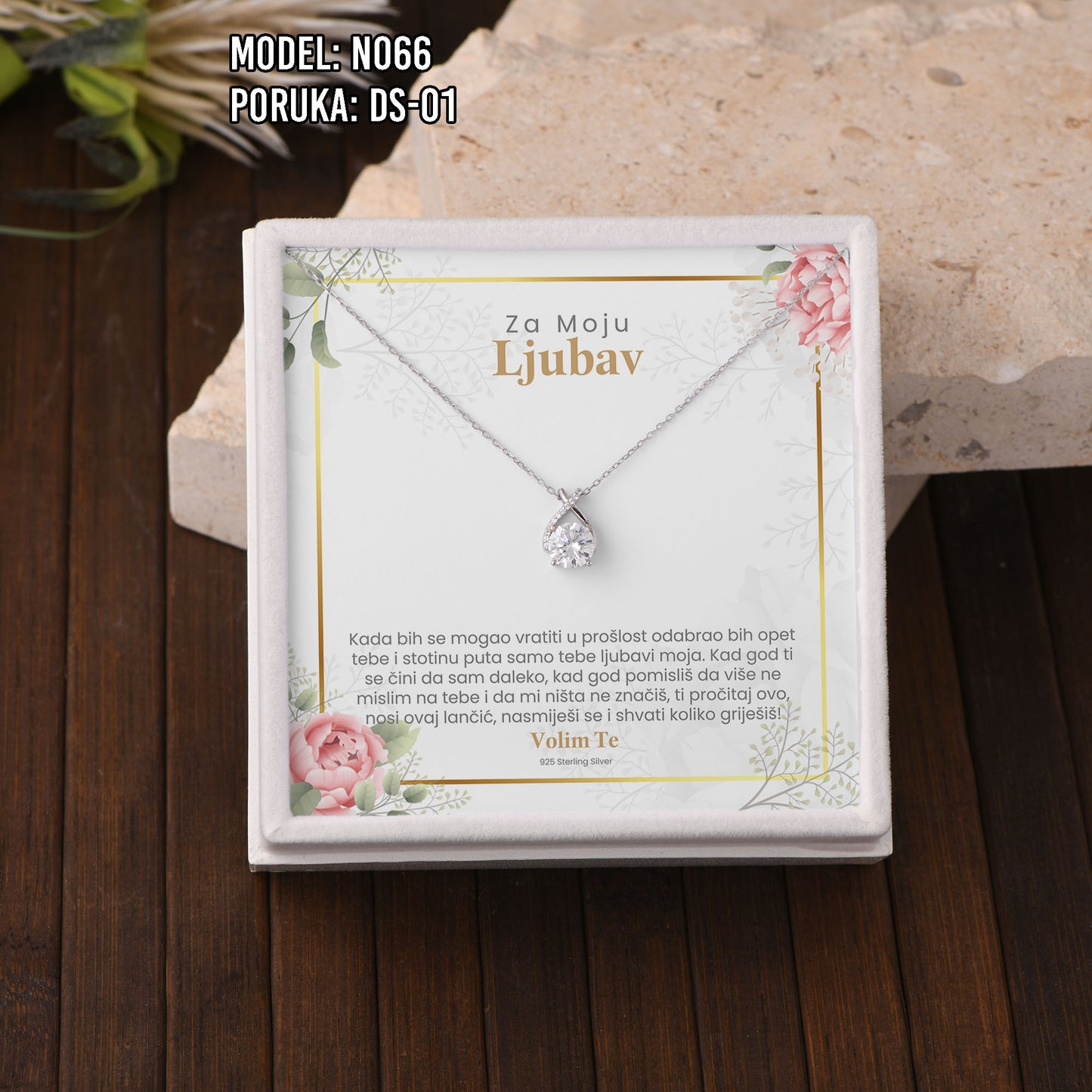 Ogrlica Moissanite – Poklon za Nju (925 srebro + certifikat)