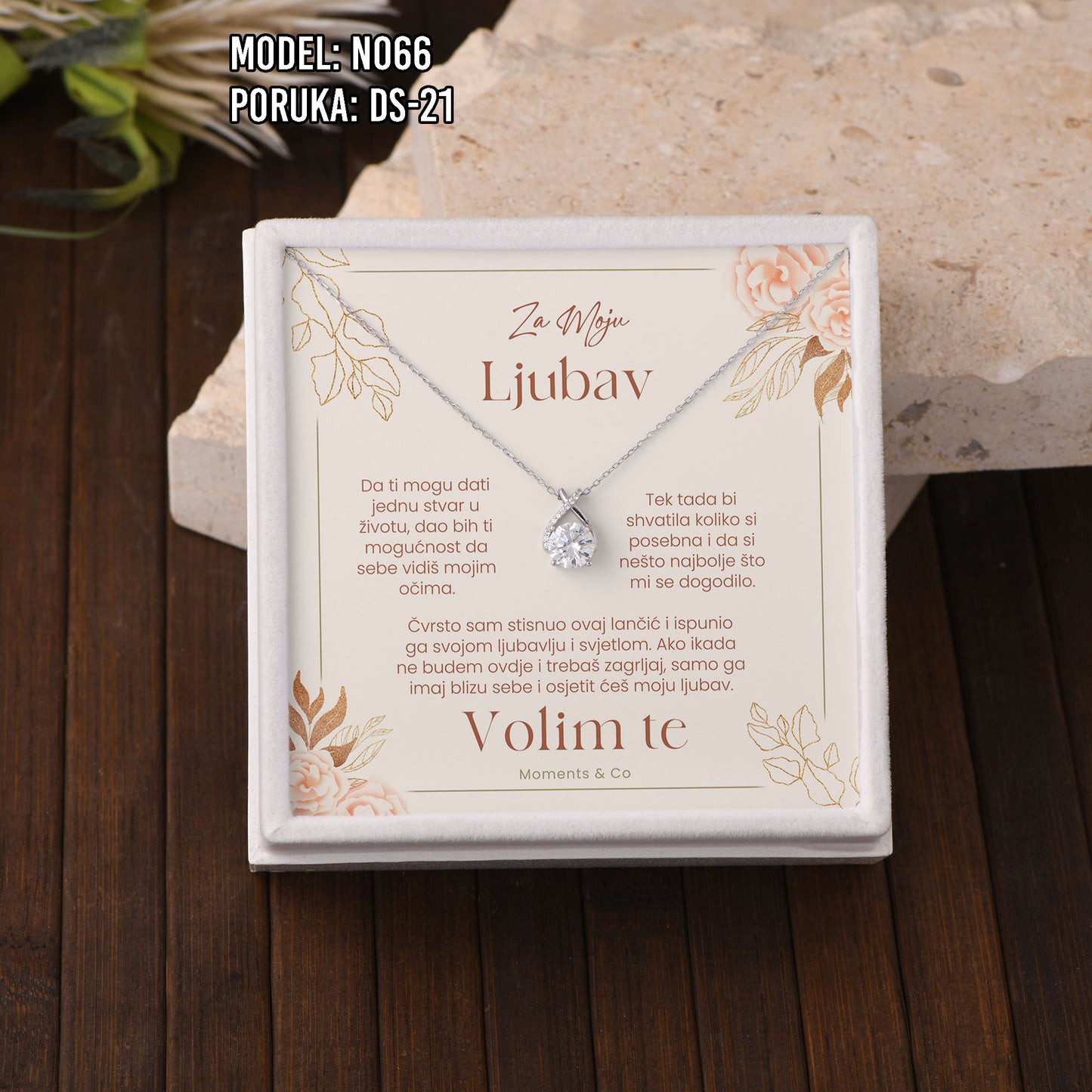 Ogrlica Moissanite – Poklon za Nju (925 srebro + certifikat)