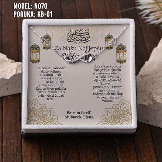 Bajramski poklon za kćerku – narukvica od 925 srebra sa personalizovanom porukom