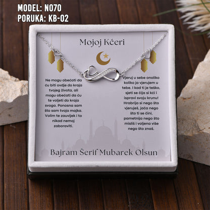 Bajramski poklon za kćerku – narukvica od 925 srebra sa personalizovanom porukom