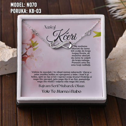 Bajramski poklon za kćerku – narukvica od 925 srebra sa personalizovanom porukom