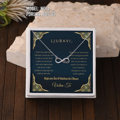 Bajramski poklon za voljenu osobu – ogrlica od 925 srebra sa porukom