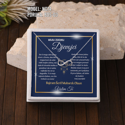 Bajramski poklon za voljenu osobu – ogrlica od 925 srebra sa porukom