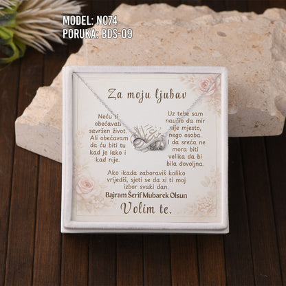 Bajramski poklon za voljenu osobu – ogrlica od 925 srebra sa porukom