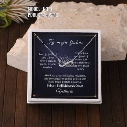 Bajramski poklon za voljenu osobu – ogrlica od 925 srebra sa porukom