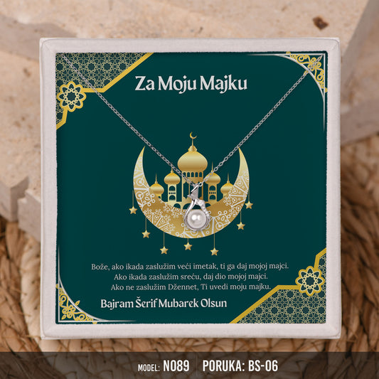 Ogrlica za Majku | Bajramski Poklon od Srca sa Porukom – 925 srebro