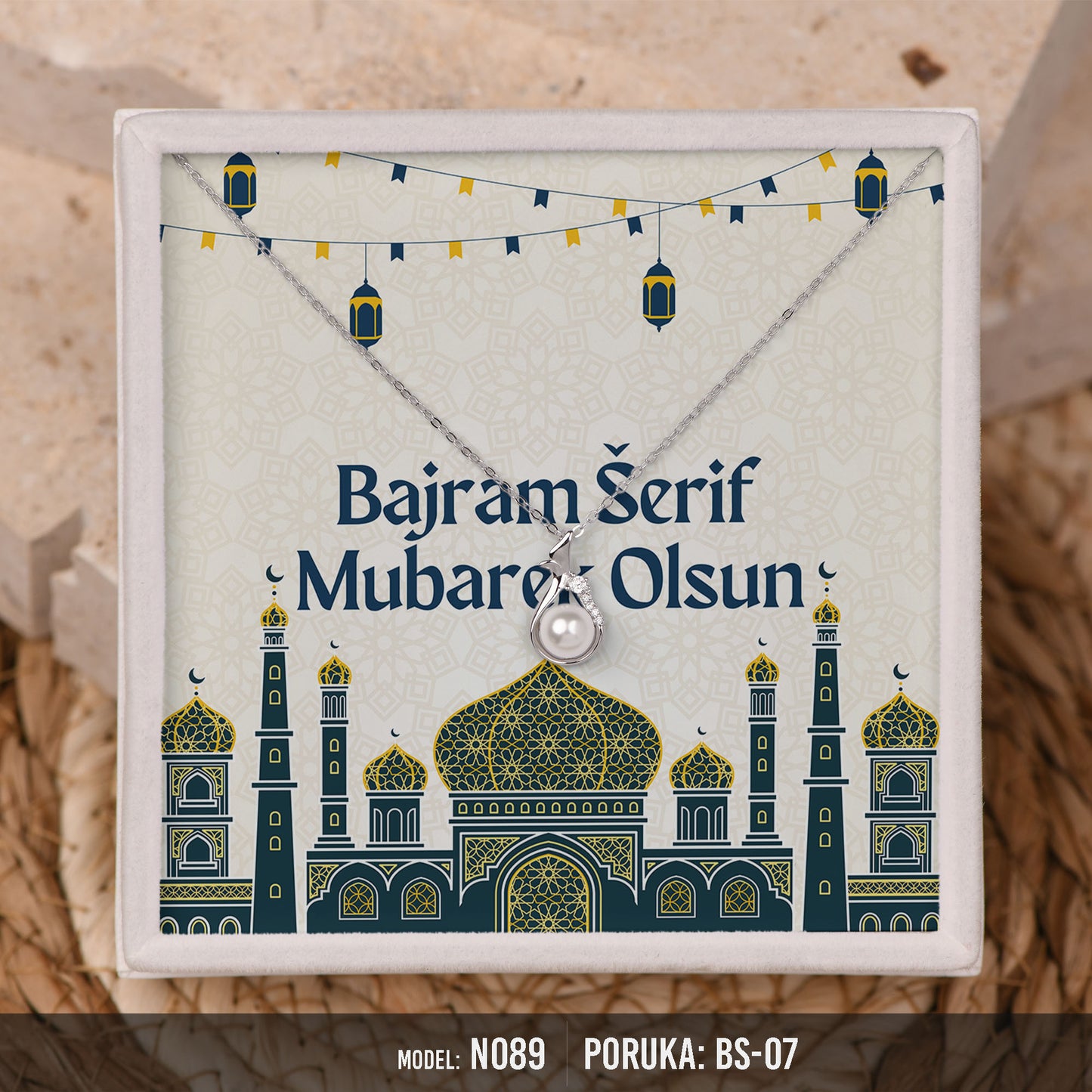 Ogrlica za Majku | Bajramski Poklon od Srca sa Porukom – 925 srebro