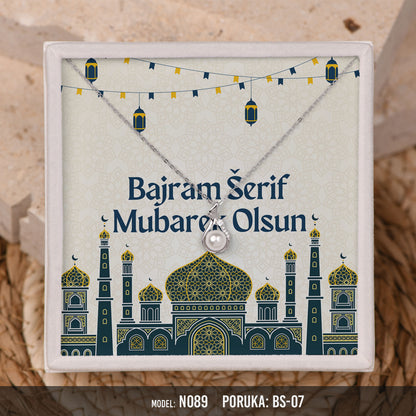 Ogrlica za Majku | Bajramski Poklon od Srca sa Porukom – 925 srebro