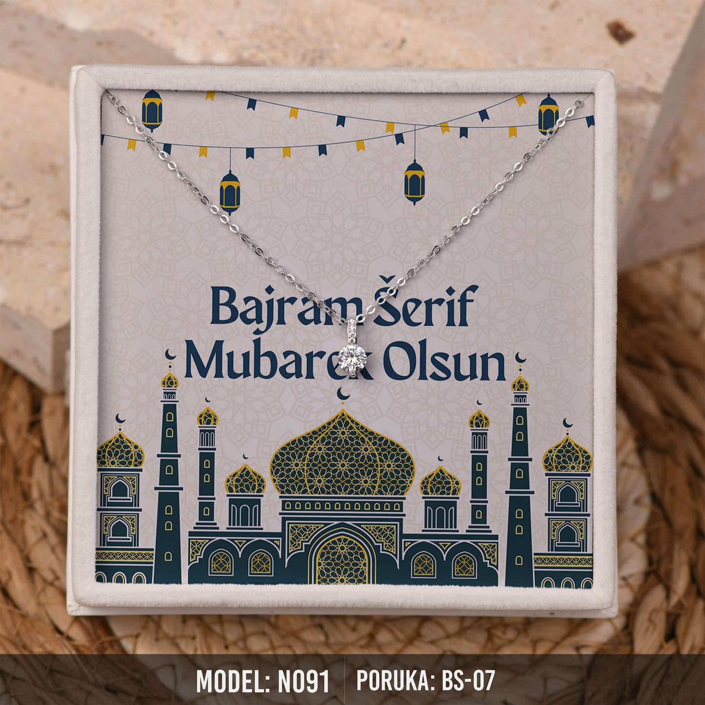 Elegantna Ogrlica za Majku | Bajramski Poklon sa Porukom – 925 srebro