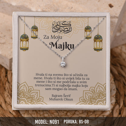 Elegantna Ogrlica za Majku | Bajramski Poklon sa Porukom – 925 srebro