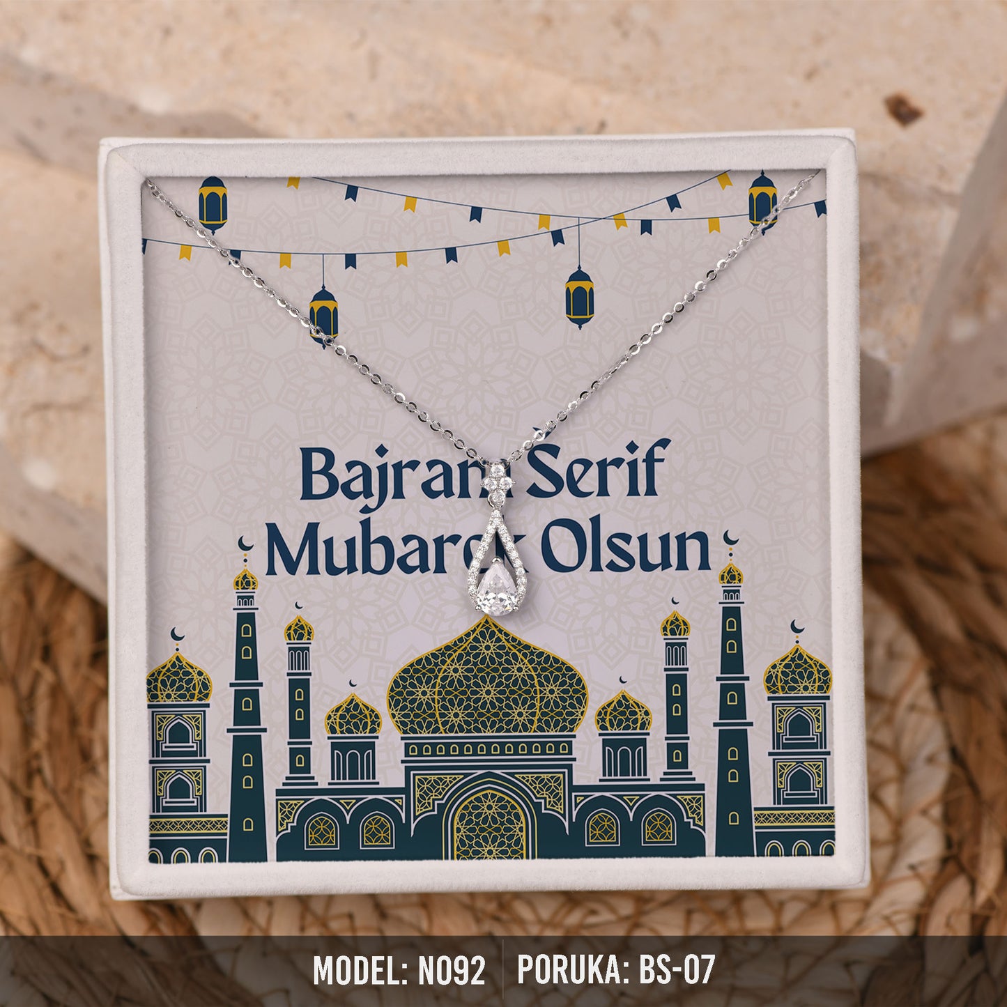 Elegantna Ogrlica za Majku sa Porukom | Bajramski Poklon – 925 srebro