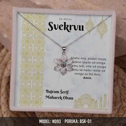 Bajramski poklon za svekrvu – elegantna ogrlica od 925 srebra sa porukom