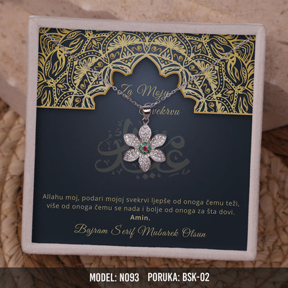 Bajramski poklon za svekrvu – elegantna ogrlica od 925 srebra sa porukom