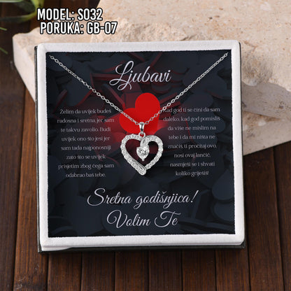 925 Srebrni Lančić - Poklon za Godišnjicu Braka za Suprugu