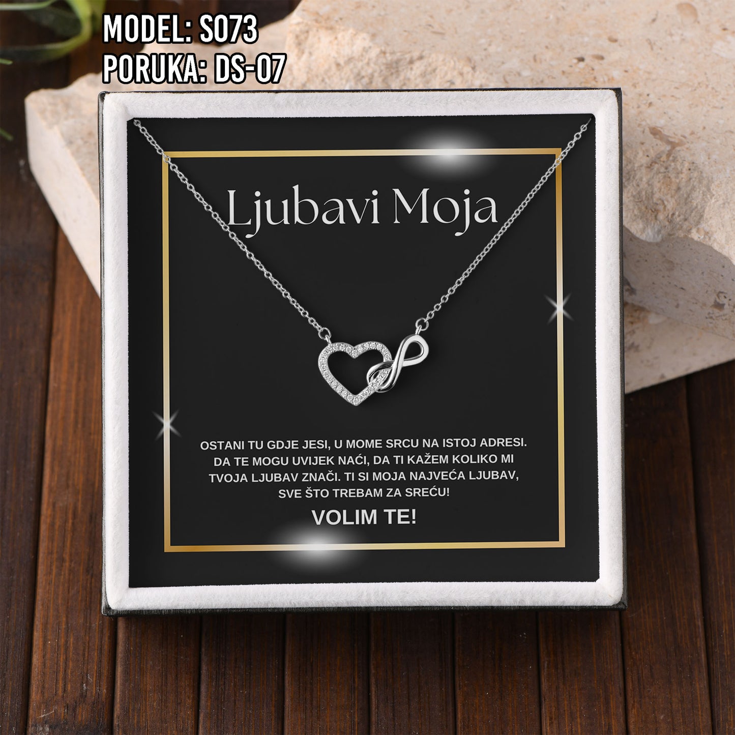 Lančić – 925 srebro u poklon kutiji + poruka po izboru