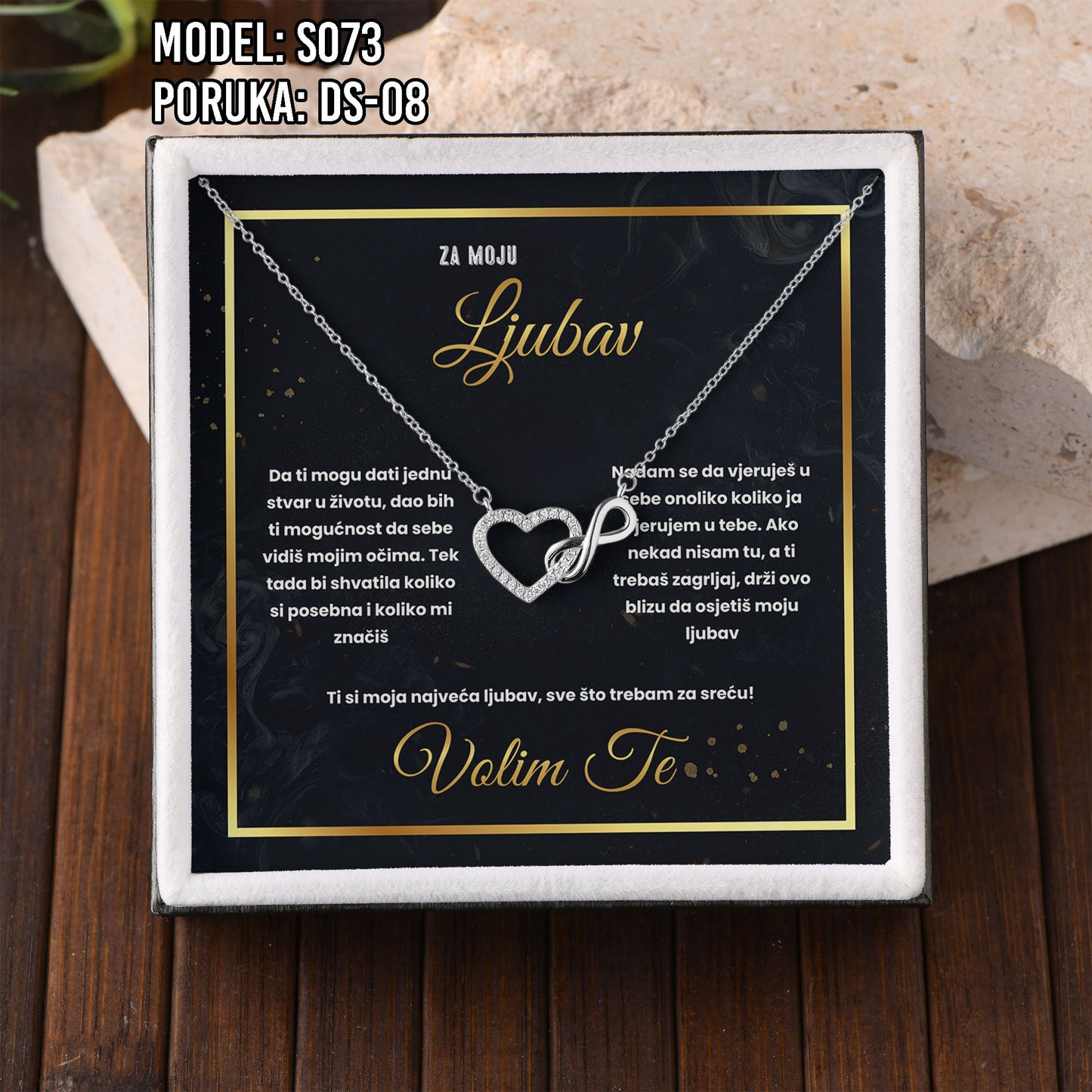 Lančić – 925 srebro u poklon kutiji + poruka po izboru