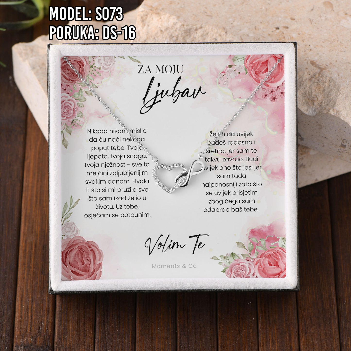 Lančić – 925 srebro u poklon kutiji + poruka po izboru