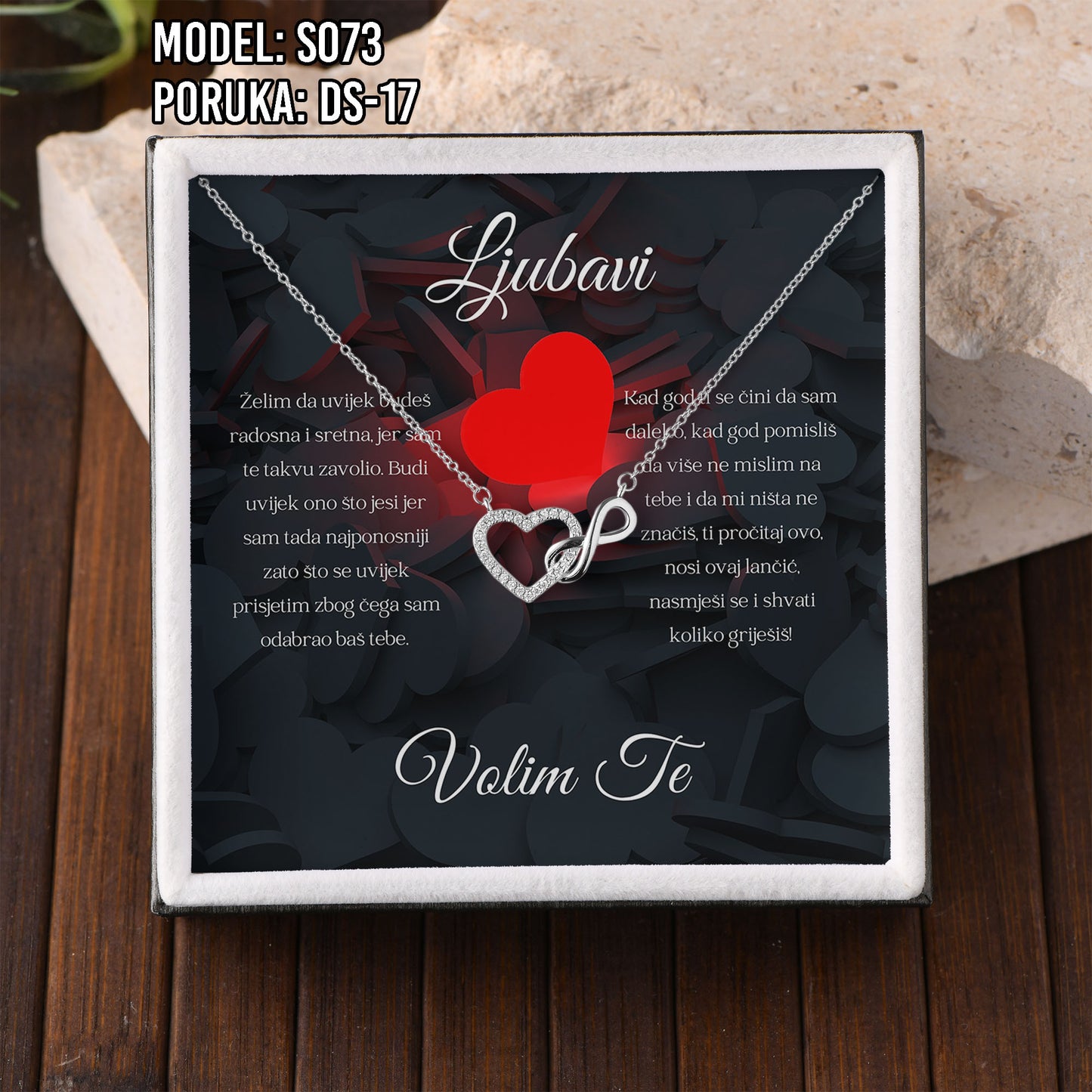 Lančić – 925 srebro u poklon kutiji + poruka po izboru