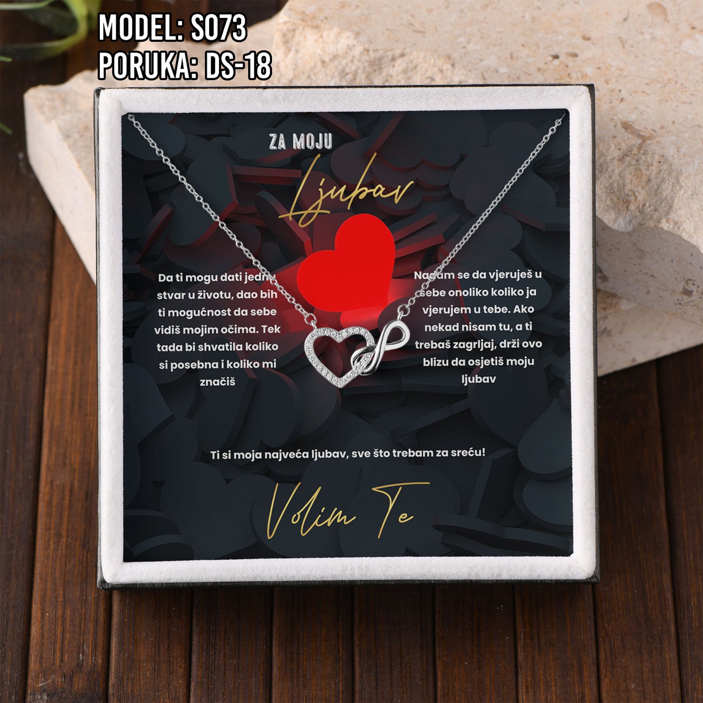 Lančić – 925 srebro u poklon kutiji + poruka po izboru