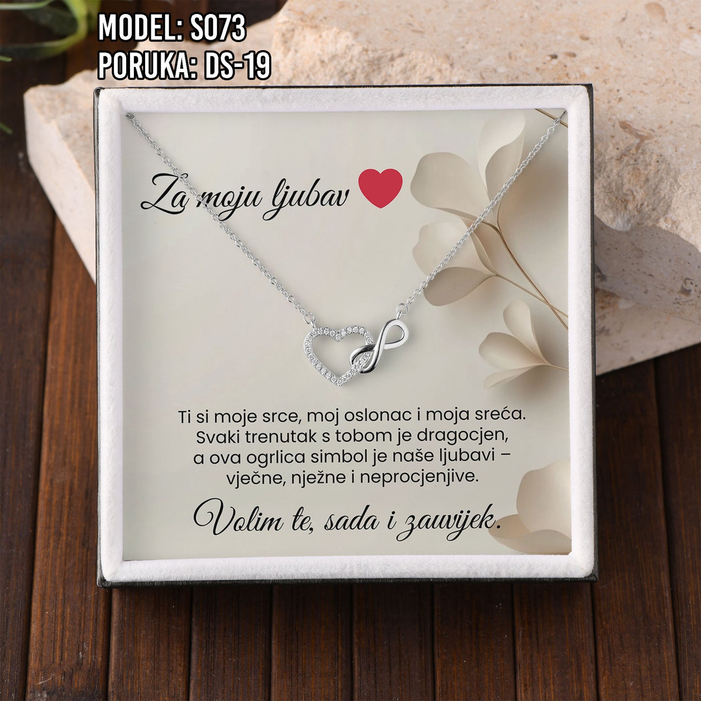 Lančić – 925 srebro u poklon kutiji + poruka po izboru