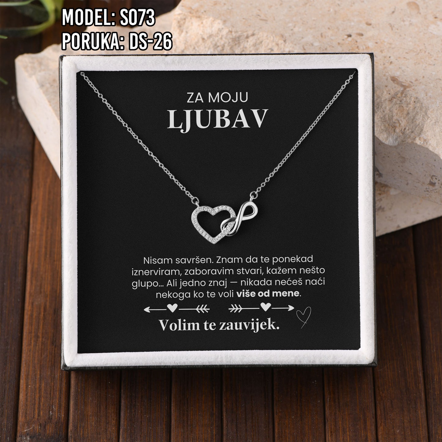Lančić – 925 srebro u poklon kutiji + poruka po izboru