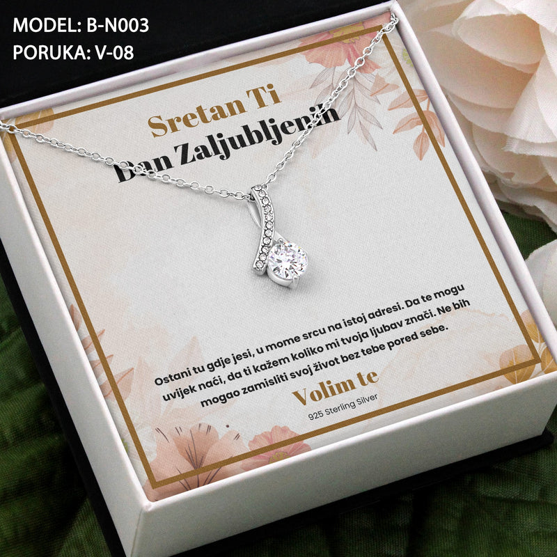 925 Srebreni Lančić - Poklon za Valentinovo, Dan Zaljubljenih