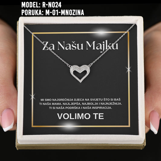 Za Našu Majku - 925 Srebreni Lančić Poklon za Mamu